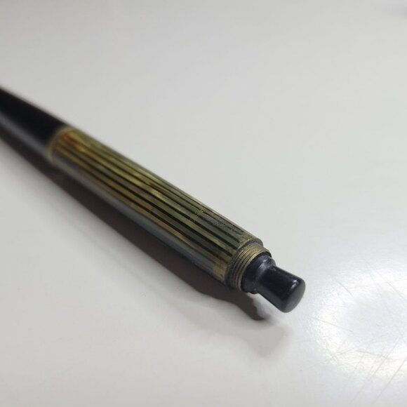 Pelikan‎ Fountain Pen Tortoise Brown Stripe Case Mechanical Pencil Zip Vintage - Picture 8 of 16